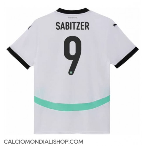 Maglie da calcio Austria Marcel Sabitzer #9 Seconda Maglia Femminile Europei 2024 Manica Corta